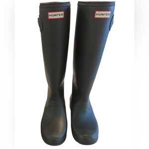 HUNTER ORIGINAL TOUR PACKABLE RAIN BOOTS - OLIVE - WOMENS SZ 9